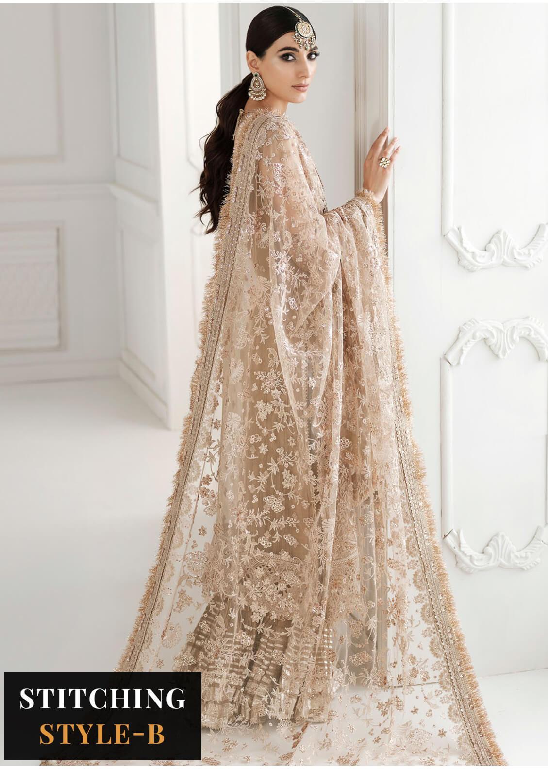 Baroque Embroidered Chiffon Suits Unstitched 3 Piece BQU-CH10-D04 - Luxury Festive Tale Brand Mafia by Zonash