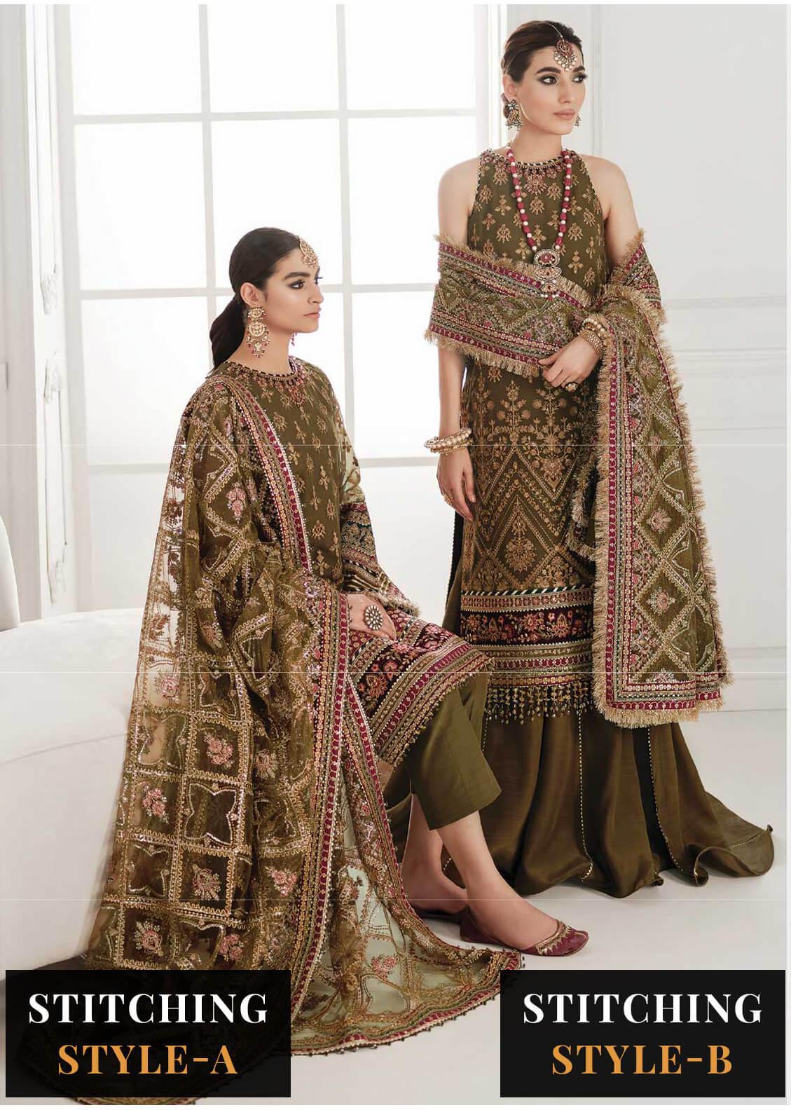 Baroque Embroidered Chiffon Suits Unstitched 3 Piece BQU-CH10-D06 - Luxury Festive Tale Brand Mafia by Zonash