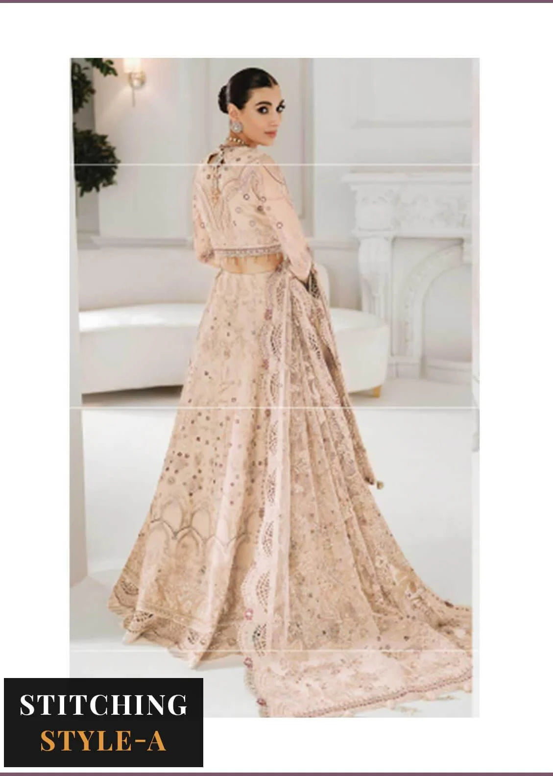 Baroque Embroidered Net Suits Unstitched 3 Piece BQU-CH10-D01 - Luxury Festive Tale Brand Mafia by Zonash