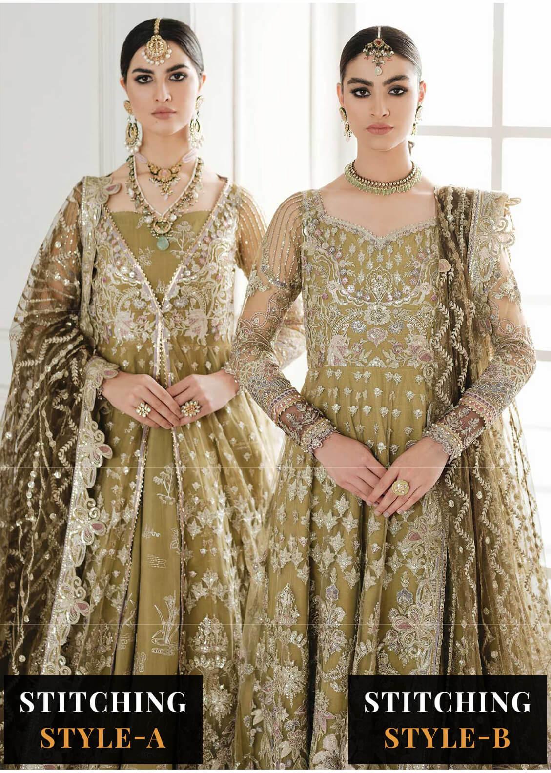 Baroque Embroidered Net Suits Unstitched 3 Piece BQU-CH10-D02 - Luxury Festive Tale Brand Mafia by Zonash