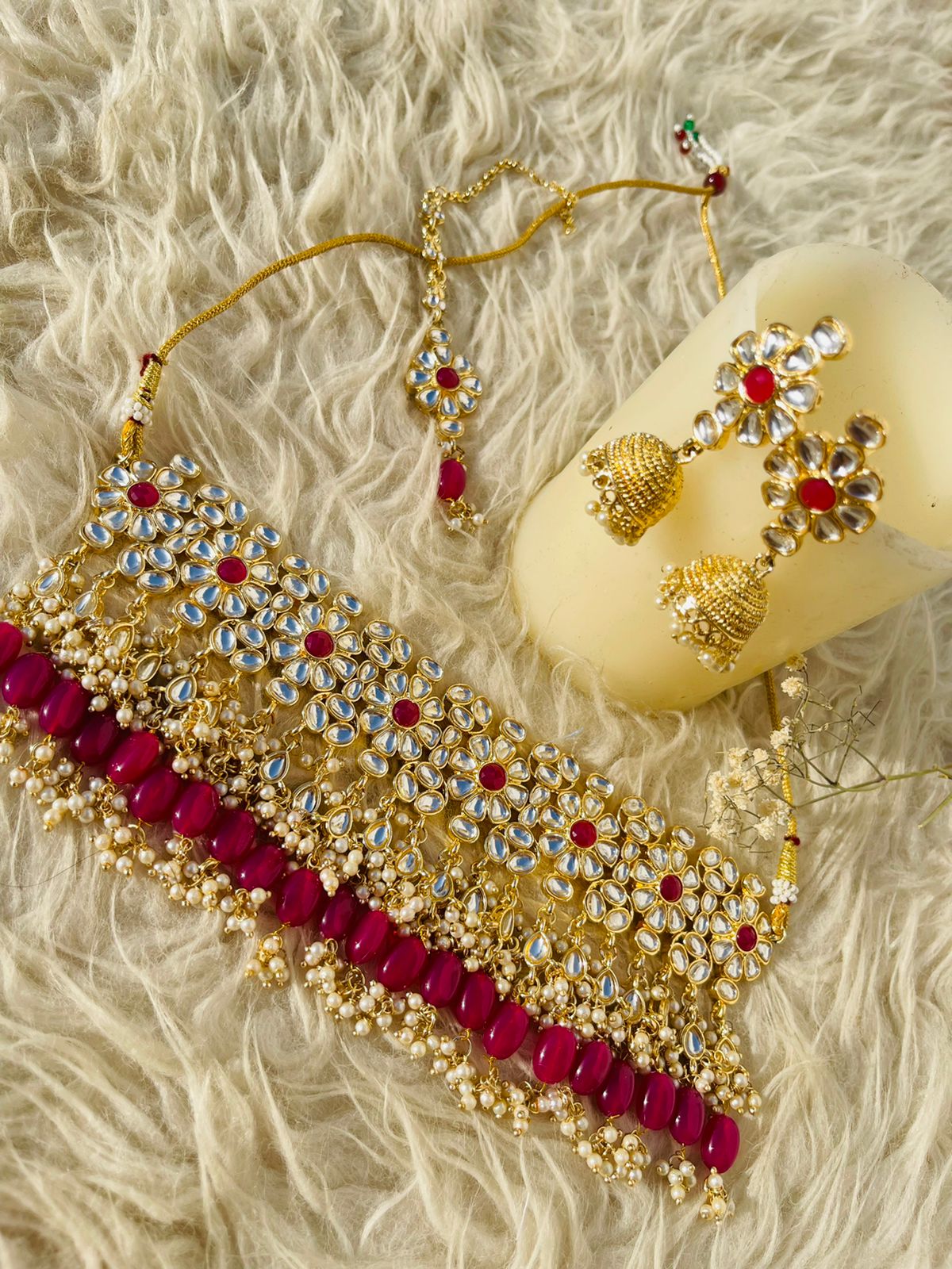 Beautiful Choker Kundan Set B-S02-Pink Brand Mafia by Zonash