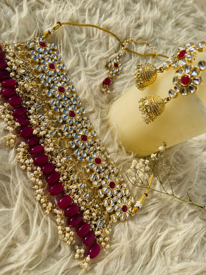 Beautiful Choker Kundan Set B-S02-Pink Brand Mafia by Zonash