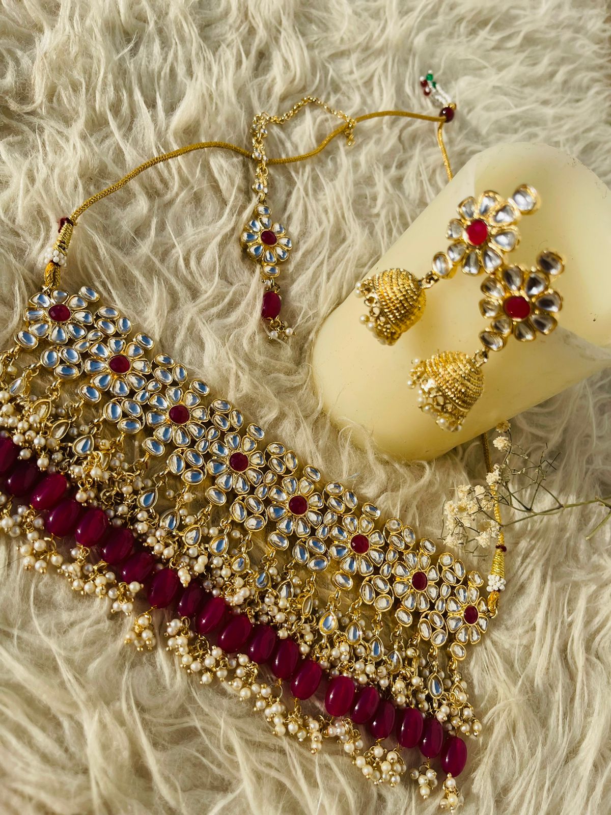 Beautiful Choker Kundan Set B-S02-Pink Brand Mafia by Zonash