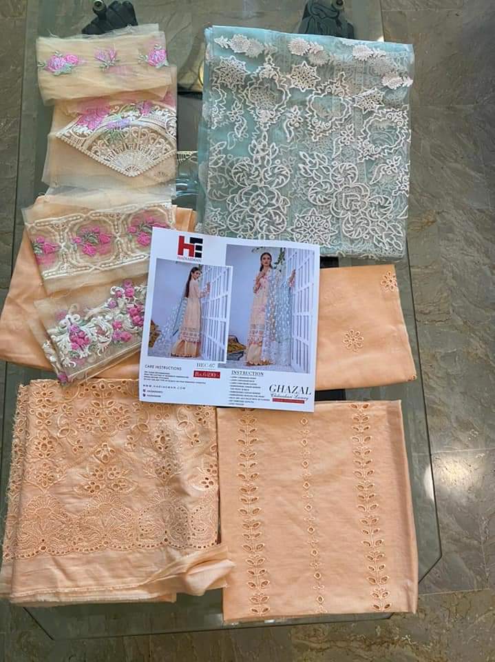 Ghazal By Hadia Eman Embroidered Lawn Chikankari Suits Unstitched 3 Piece - 07 Brand Mafia by Zonash