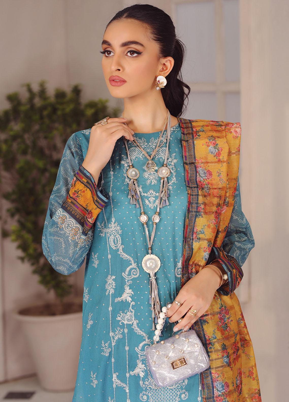 Lakhany Embroidered Dobby Suits Unstitched 3 Piece LSM23SG SG-5021 - Summer Collection Brand Mafia by Zonash