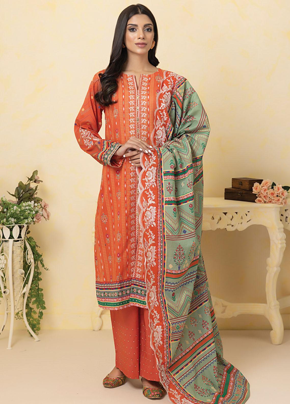 Lakhany Embroidered Lawn Suits Unstitched 3 Piece LSM23SG SED-EA-0406 - Summer Collection Brand Mafia by Zonash