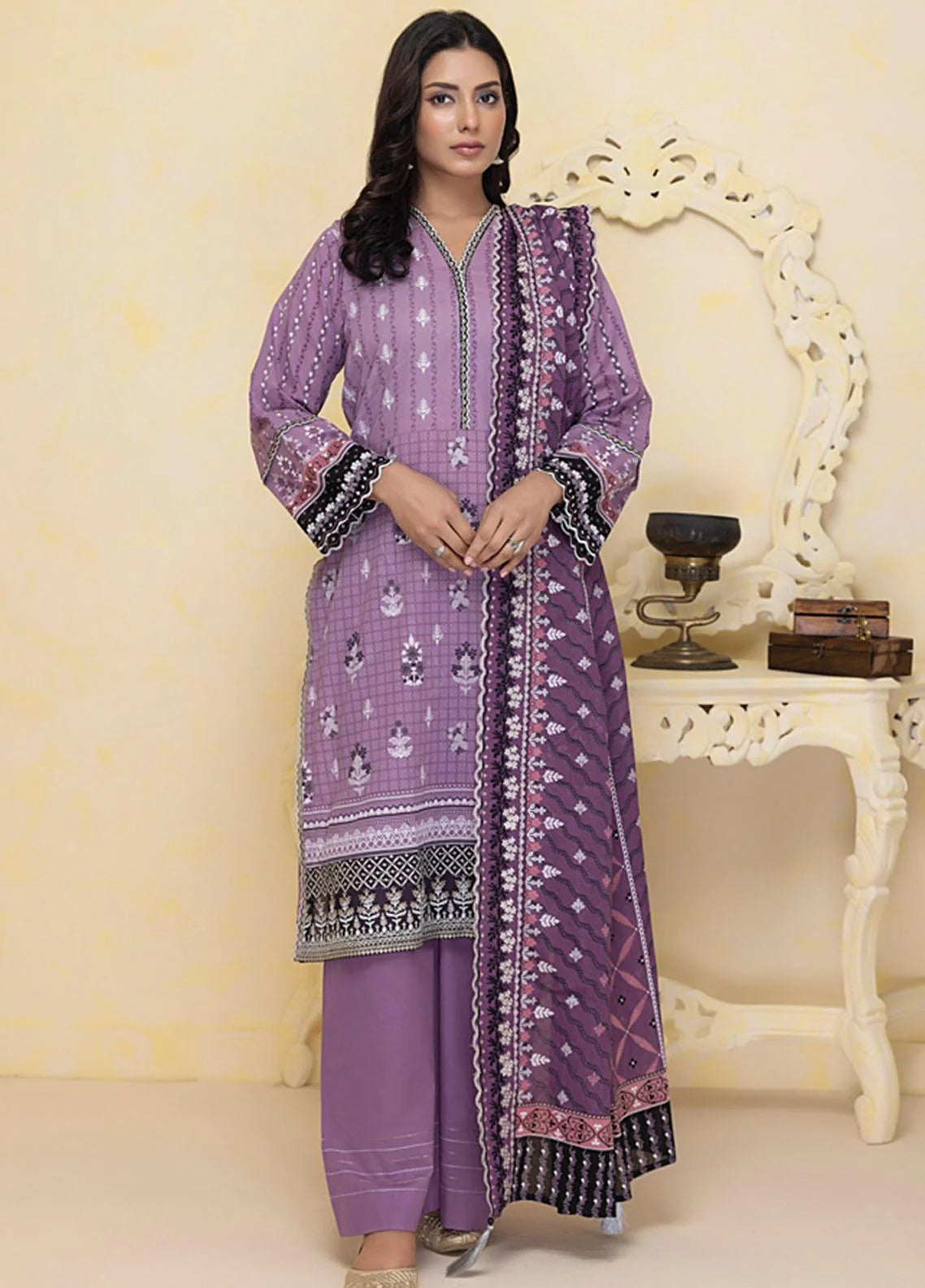 Lakhany Embroidered Lawn Suits Unstitched 3 Piece LSM23SG SED-ZH-0008 - Summer Collection Brand Mafia by Zonash