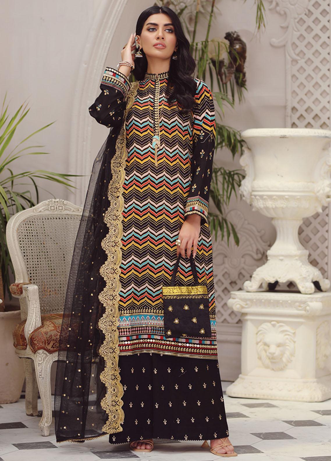 Lakhany Embroidered Lawn Suits Unstitched 3 Piece LSM23SG SG-5015 - Summer Collection Brand Mafia by Zonash