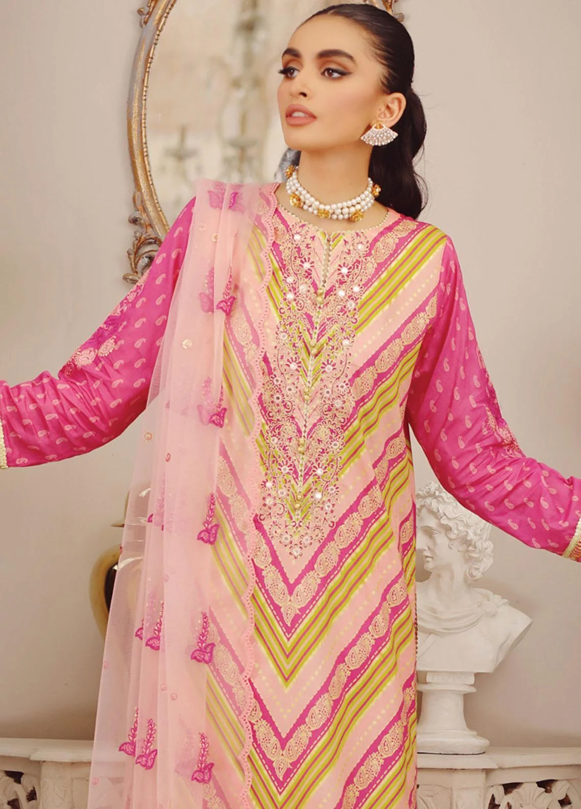 Lakhany Embroidered Lawn Suits Unstitched 3 Piece LSM23SG SG-5019 - Summer Collection Brand Mafia by Zonash