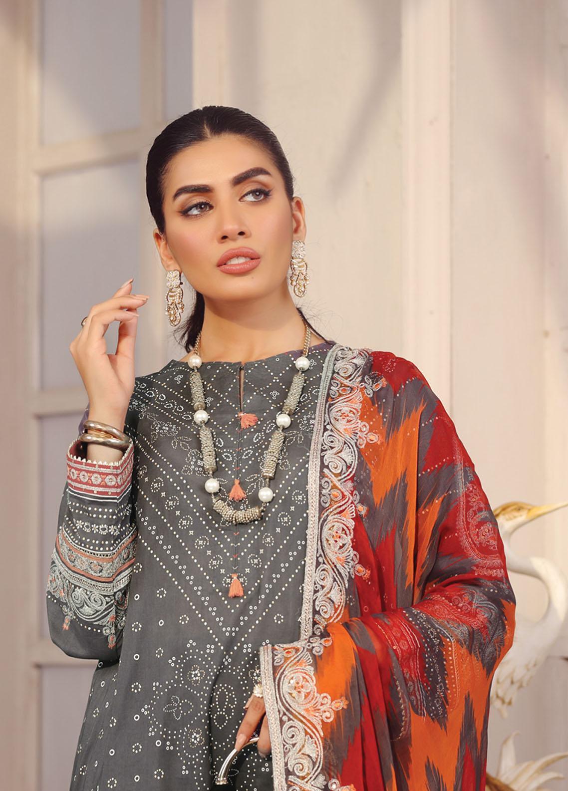 Lakhany Embroidered Lawn Suits Unstitched 3 Piece LSM23SG SG-5024 - Summer Collection Brand Mafia by Zonash