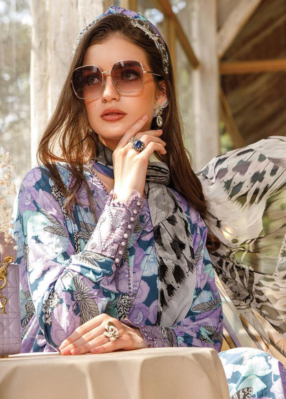 Mprints By Maria B Printed Lawn Suits Unstitched 3 Piece MB23MP 10B - Summer Collection Brand Mafia by Zonash