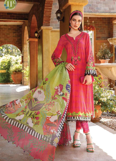 Mprints By Maria B Printed Lawn Suits Unstitched 3 Piece MB23MP 11A - Summer Collection Brand Mafia by Zonash