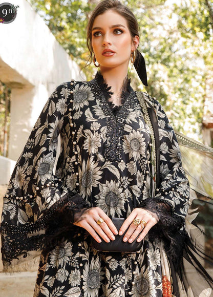 Mprints By Maria B Printed Lawn Suits Unstitched 3 Piece MB23MP 9B - Summer Collection Brand Mafia by Zonash