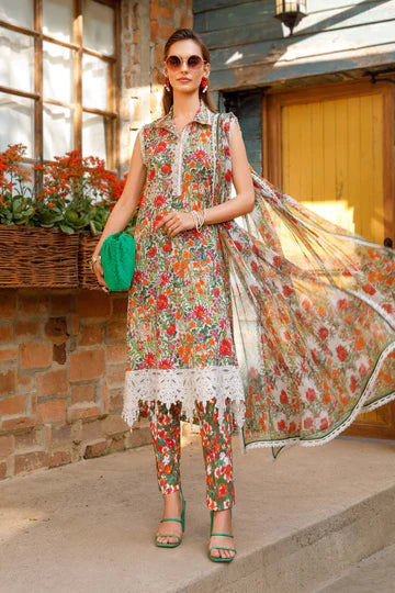 Mprints By Maria B Printed Lawn Suits Unstitched 3 Piece MPT170 - 8B - Summer Collection Brand Mafia by Zonash