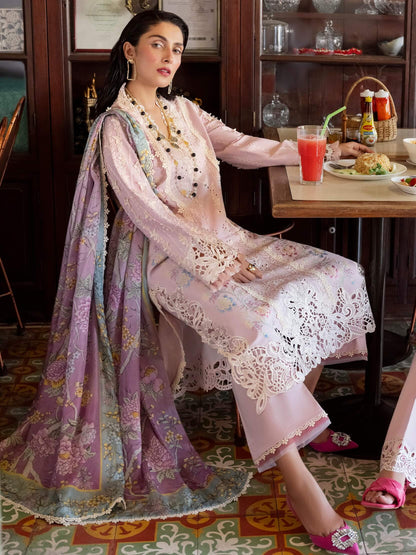 Mushq Lawana Embroidered Luxury Lawn Unstitched 3Pc Suit MSL-23-01 Amara Brand Mafia by Zonash