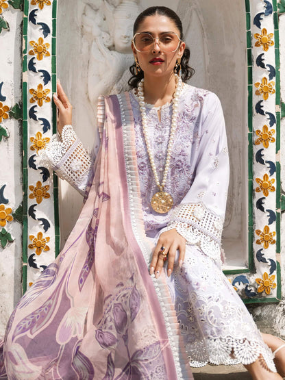 Mushq Lawana Embroidered Luxury Lawn Unstitched 3Pc Suit MSL-23-02 Banyen - Spring / Summer Collection Brand Mafia by Zonash