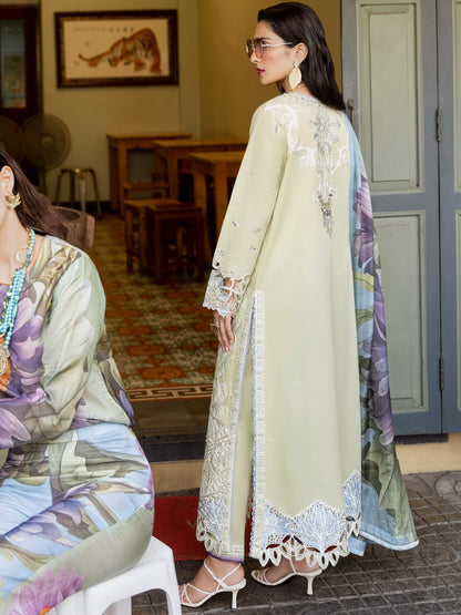 Mushq Lawana Embroidered Luxury Lawn Unstitched 3Pc Suit MSL-23-04 Emon - Spring / Summer Collection Brand Mafia by Zonash