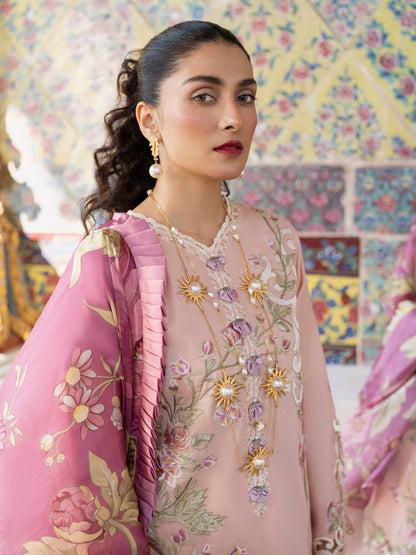 Mushq Lawana Embroidered Luxury Lawn Unstitched 3Pc Suit MSL-23-05 Fatihah - Spring / Summer Collection Brand Mafia by Zonash