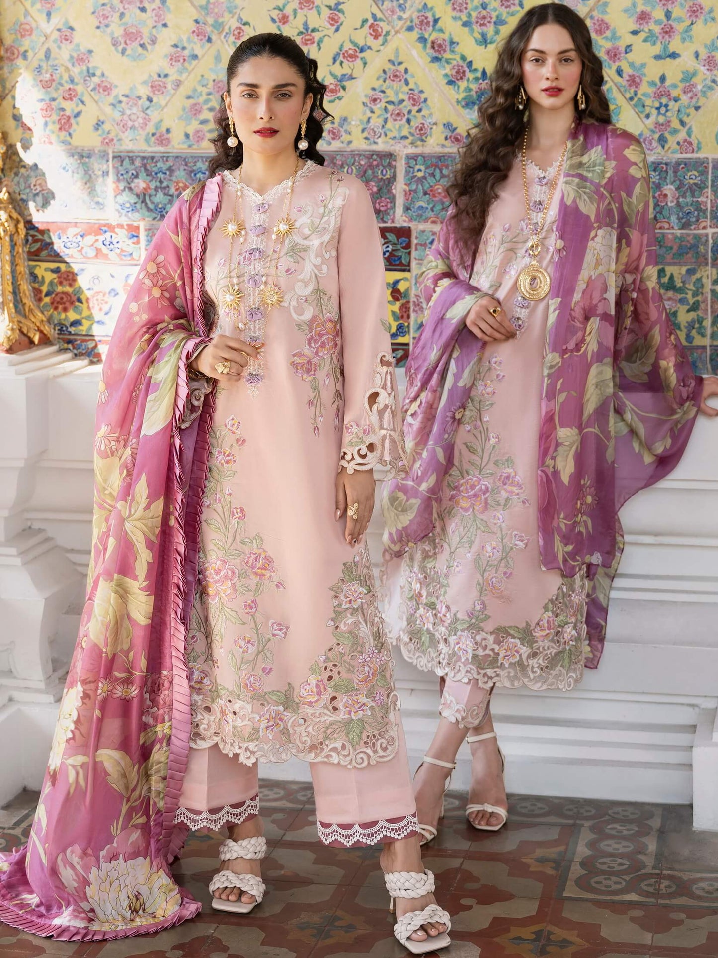 Mushq Lawana Embroidered Luxury Lawn Unstitched 3Pc Suit MSL-23-05 Fatihah - Spring / Summer Collection Brand Mafia by Zonash