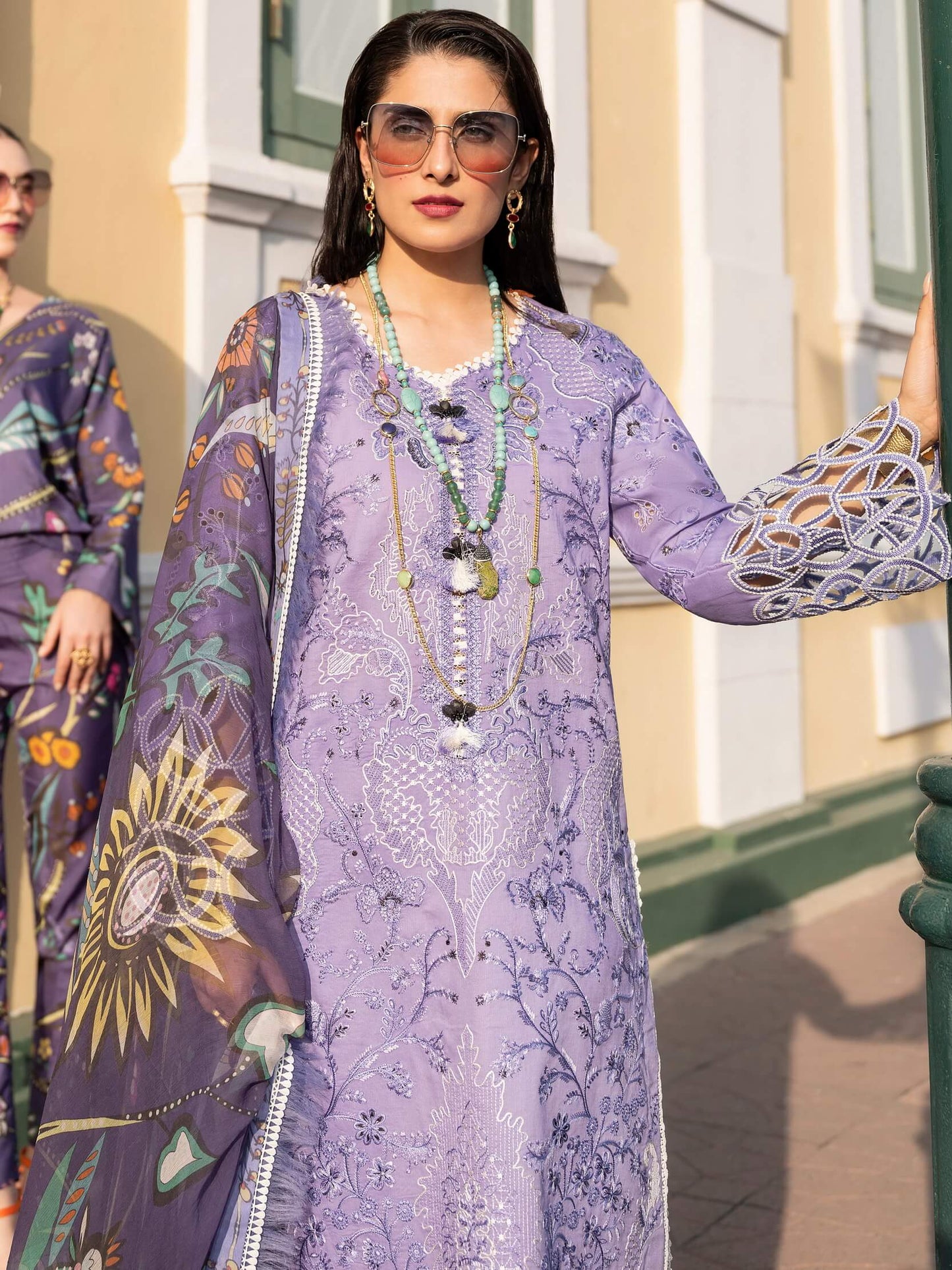 Mushq Lawana Embroidered Luxury Lawn Unstitched 3Pc Suit MSL-23-09 Ariya Brand Mafia by Zonash