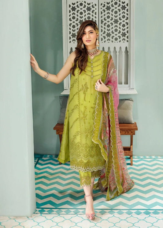 Noor By Saadia Asad Embroidered Chiffon Unstitched 3 Piece Suits - D1 Brand Mafia by Zonash