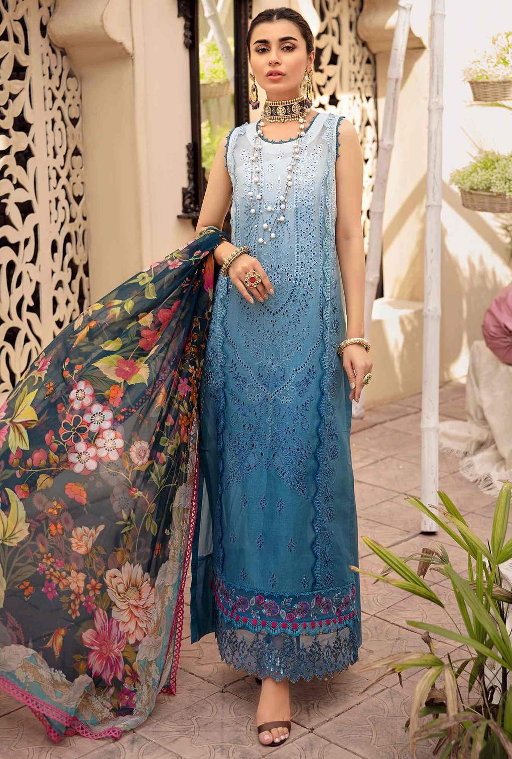 Noor by Saadia Asad Embroidered Lawn Suits Unstitched 3 Piece SA21-N2 12 - Summer Collection Brand Mafia by Zonash