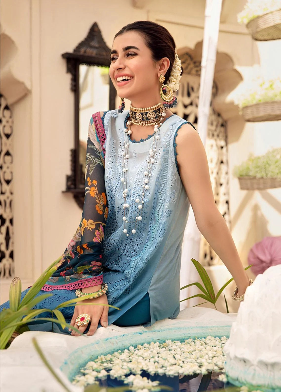 Noor by Saadia Asad Embroidered Lawn Suits Unstitched 3 Piece SA21-N2 12 - Summer Collection Brand Mafia by Zonash