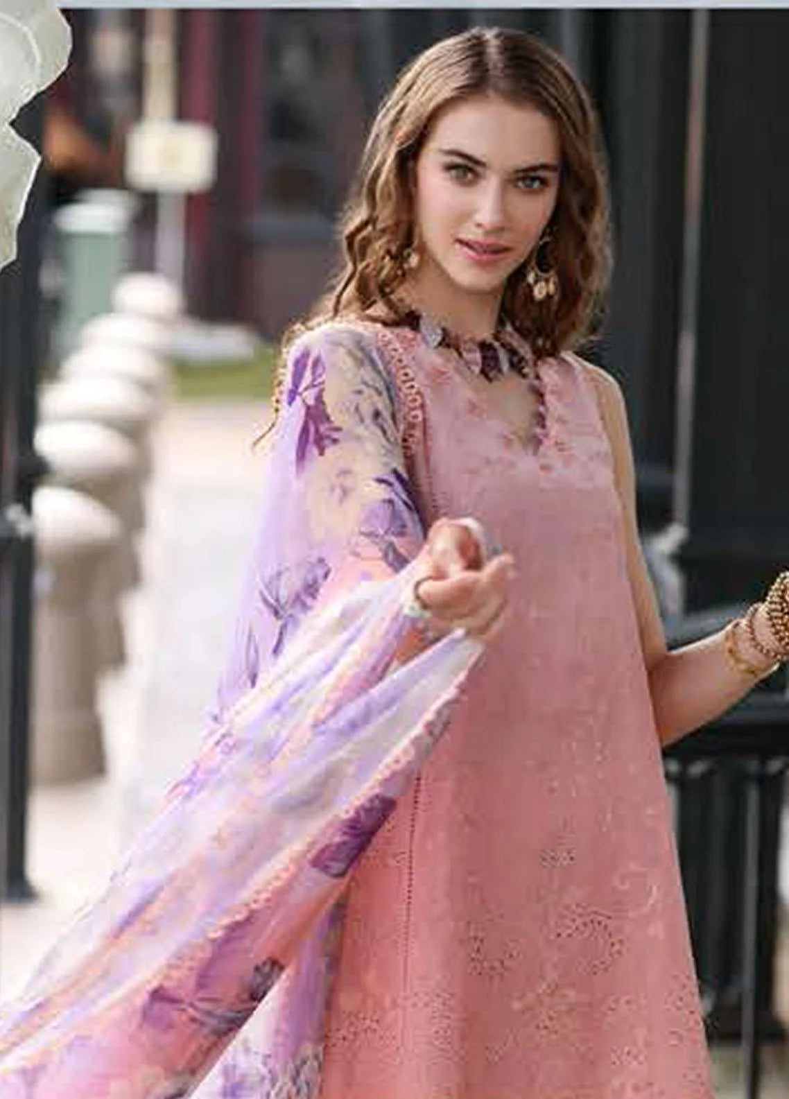 Noor by Saadia Asad Unstitched 3 Piece Embroidered Lawn Suits NSA23P D1-B - Luxury Collection Brand Mafia by Zonash