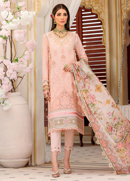 Noor by Sadia Asad Embroidered Lawn Suits Unstitched 3 Piece Chikankari Lawn NSA22E D5B - Eid Collection Brand Mafia by Zonash