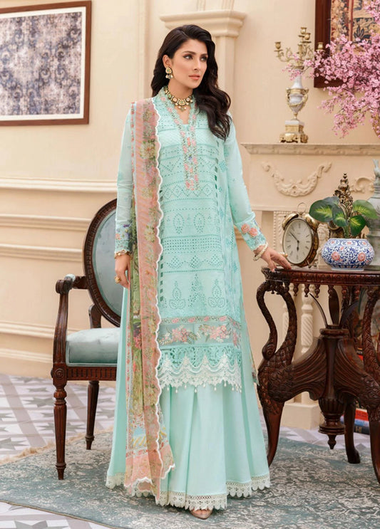 Noor by Sadia Asad Embroidered Lawn Suits Unstitched 3 Piece NSA22L D5A - Eid Collection Brand Mafia by Zonash