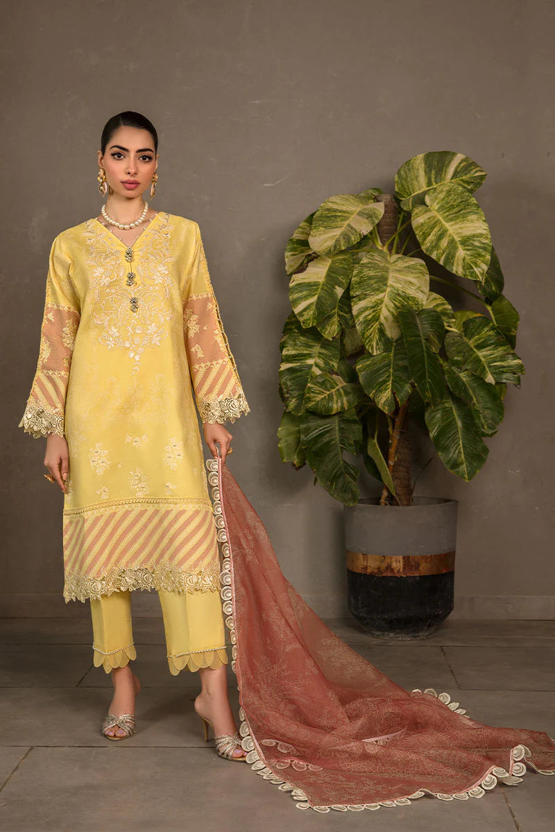 Rang Rasiya Florence Embroidered Lawn Unstitched 3Pc Suit D-05 Zinnia Brand Mafia by Zonash