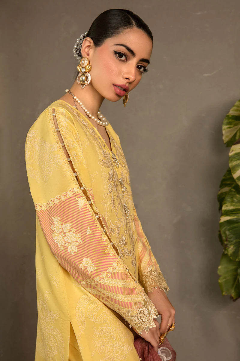 Rang Rasiya Florence Embroidered Lawn Unstitched 3Pc Suit D-05 Zinnia Brand Mafia by Zonash