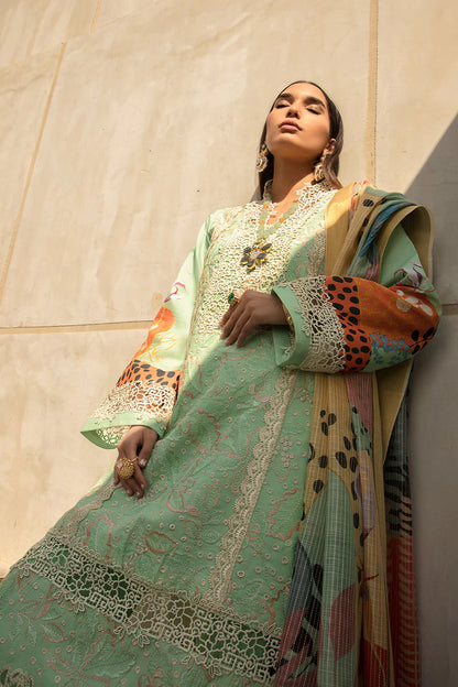 Rang Rasiya Florence Embroidered Lawn Unstitched 3Pc Suit D-09 Hazel Brand Mafia by Zonash