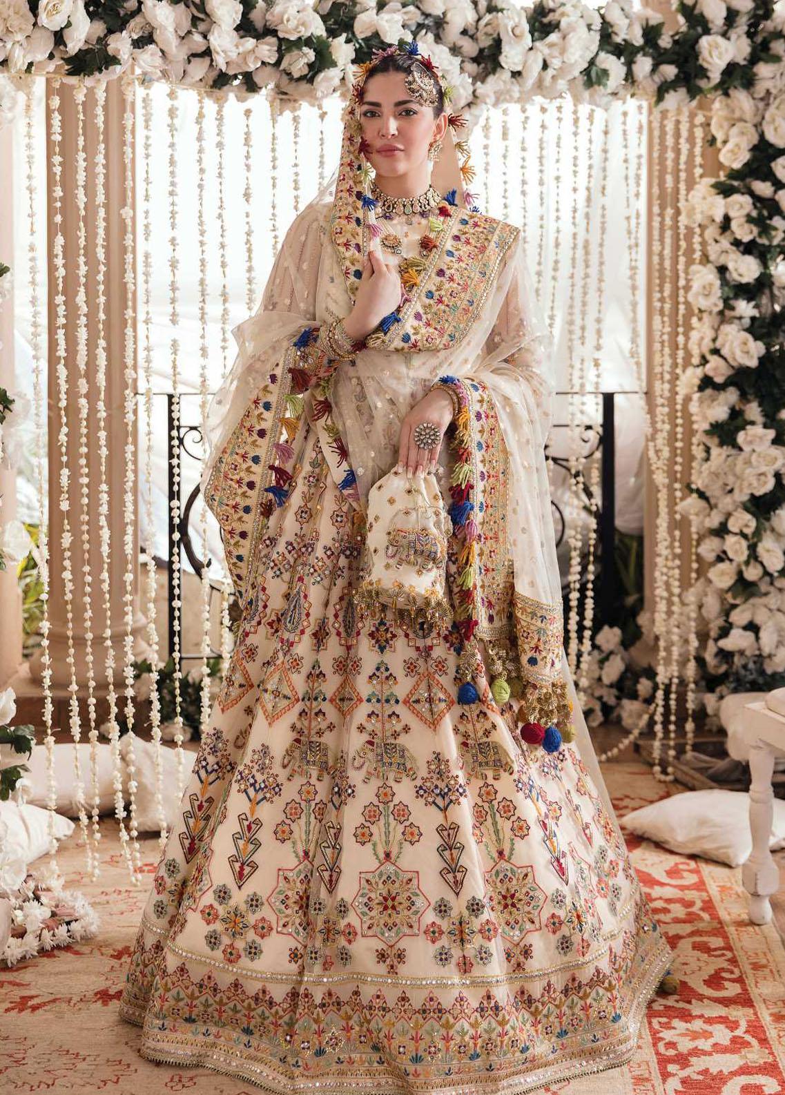 Shehnai By Afrozeh Embroidered Net Suits Unstitched 3 Piece - 07 SHADMEHR - Wedding Formals Collection Brand Mafia by Zonash