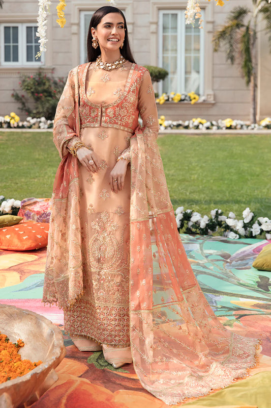 Shehnai By Afrozeh Embroidered Raw Silk Suits Unstitched 3 Piece - 05 JAHANARA - Wedding Formals Collection Brand Mafia by Zonash