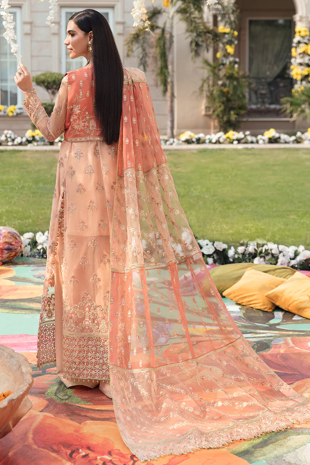 Shehnai By Afrozeh Embroidered Raw Silk Suits Unstitched 3 Piece - 05 JAHANARA - Wedding Formals Collection Brand Mafia by Zonash