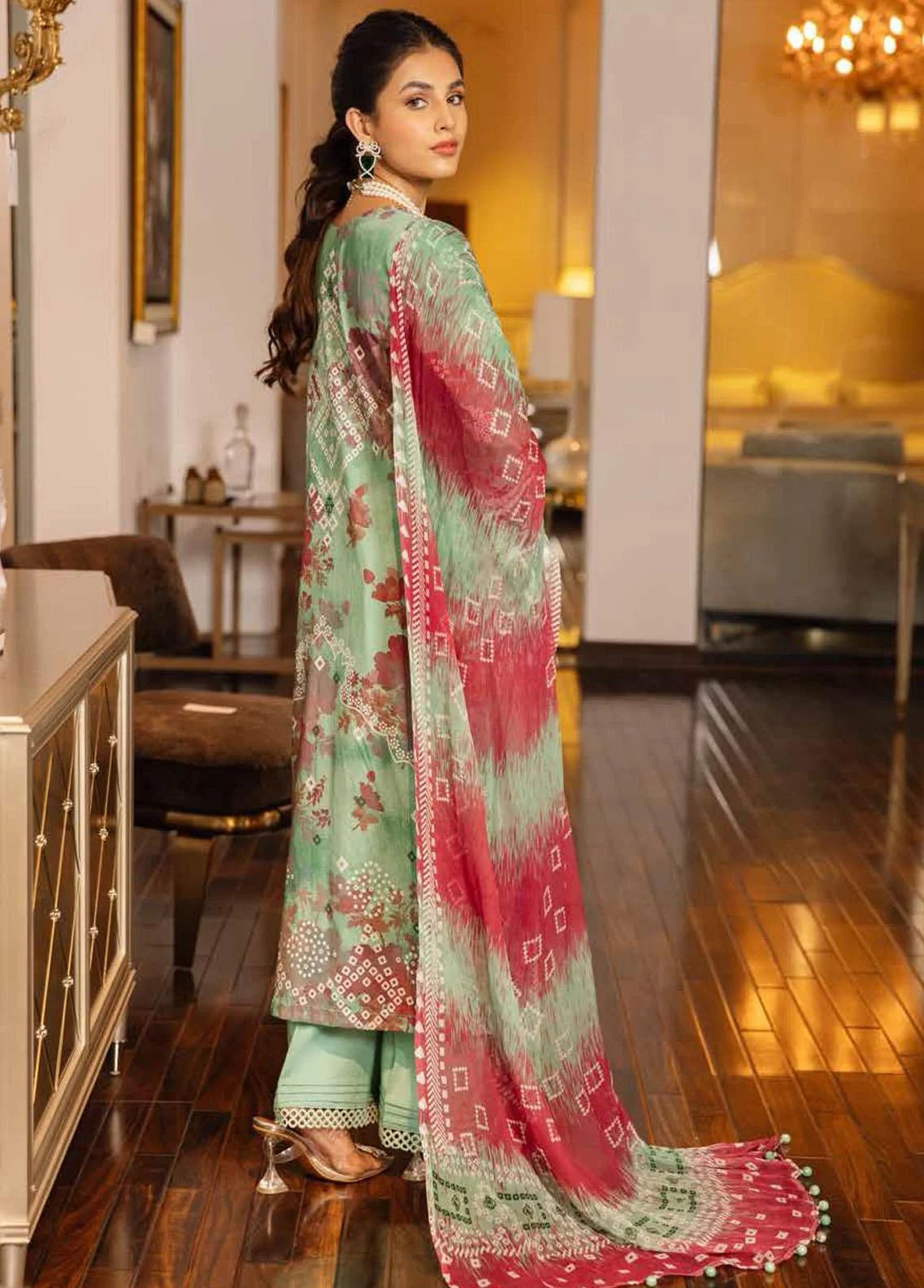 Signature Prints By Nureh Printed Lawn Suits Unstitched 3 Piece NU23L SP-45 - Summer Collection Brand Mafia by Zonash