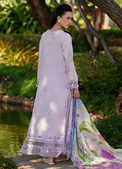 Suay by Farah Talib Aziz Unstitched 3 Piece Embroidered Lawn Suit FTA24LU FTA 10 IZUMI PINK - Luxury Collection Brand Mafia by Zonash