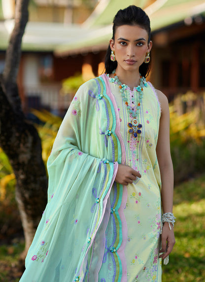 Suay by Farah Talib Aziz Unstitched 3 Piece Embroidered Lawn Suit FTA24LU FTA 12 Vaia Yellow - Luxury Collection Brand Mafia by Zonash