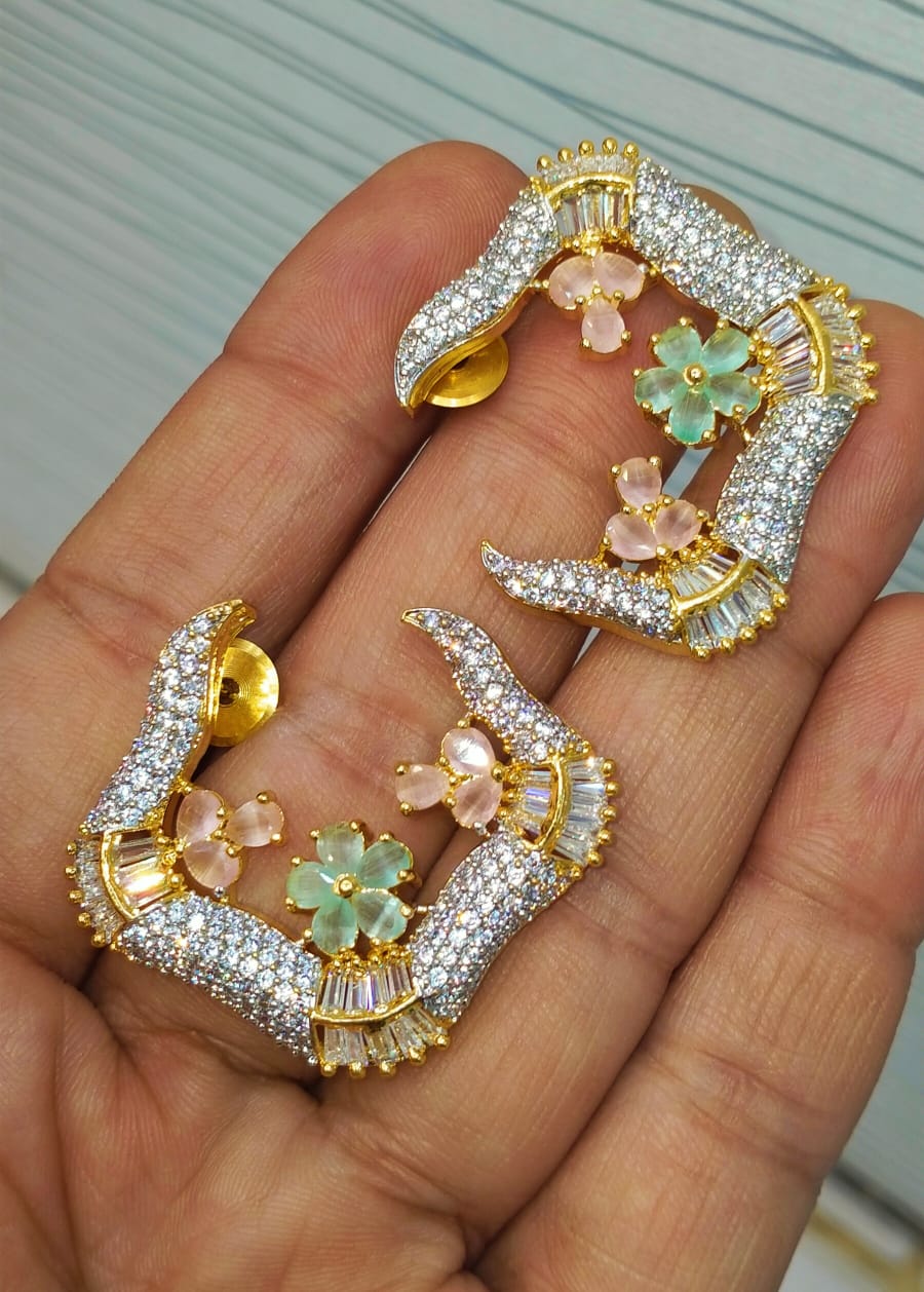 Very delicate C studs for Your Eid Matching Outfits Brand Mafia by Zonash