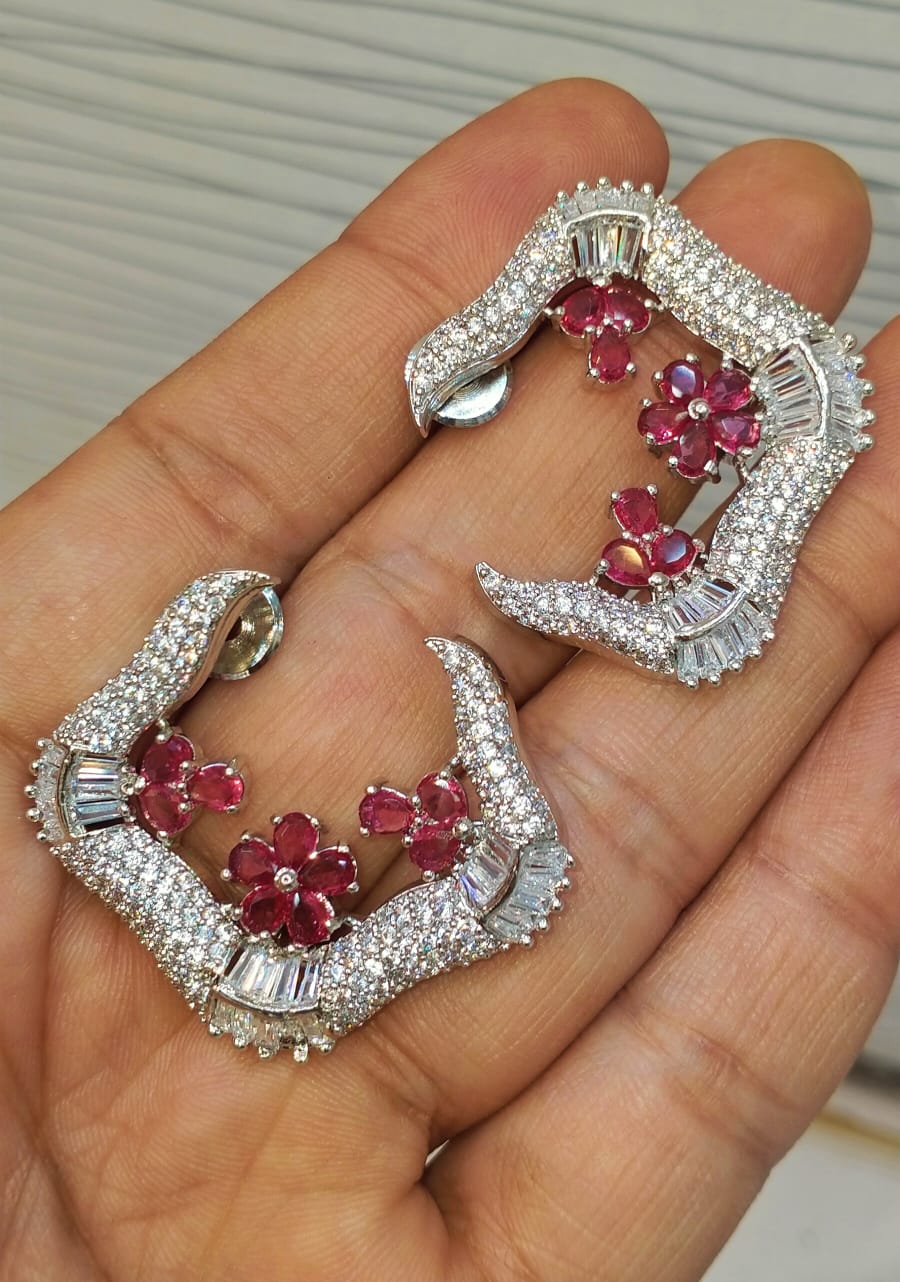 Very delicate C studs for Your Eid Matching Outfits Brand Mafia by Zonash