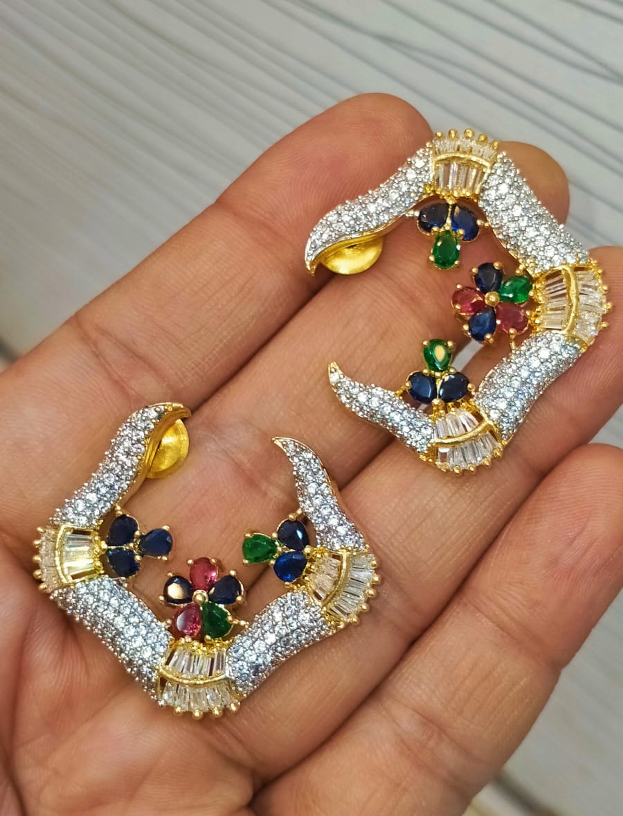 Very delicate C studs for Your Eid Matching Outfits Brand Mafia by Zonash