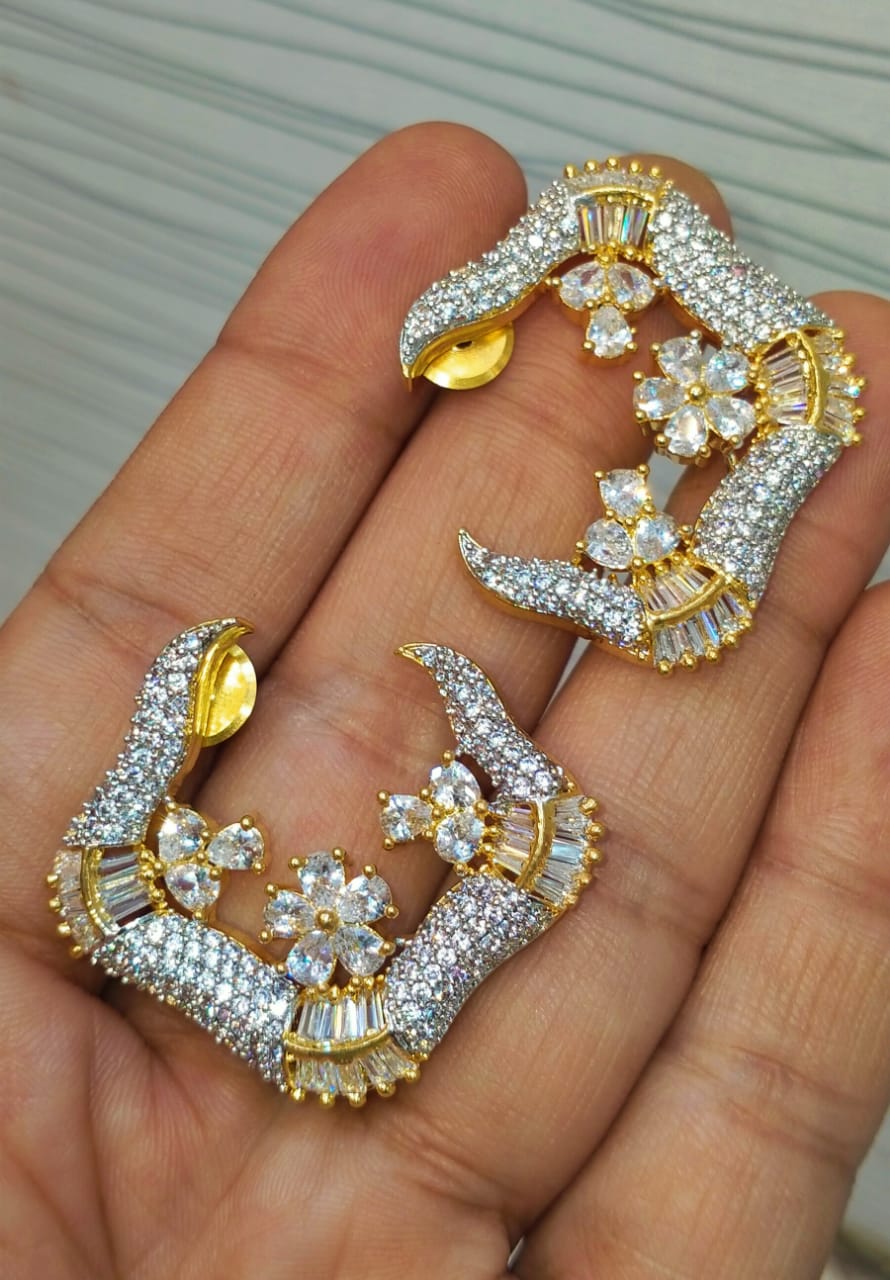 Very delicate C studs for Your Eid Matching Outfits Brand Mafia by Zonash