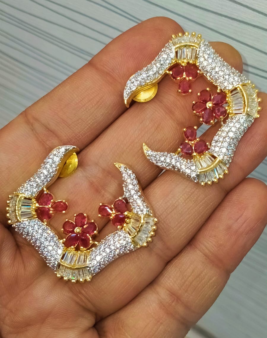 Very delicate C studs for Your Eid Matching Outfits Brand Mafia by Zonash