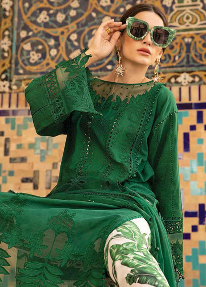 Voyage A Luxe By Maria B Embroidered Lawn Suits Unstitched 3 Piece MB23V 10B - Eid Collection Brand Mafia by Zonash