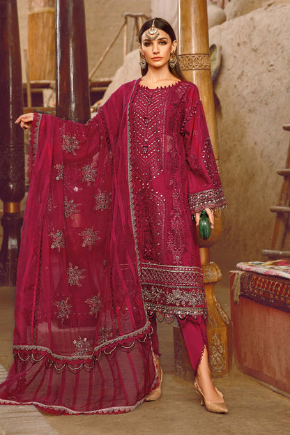 Voyage A Luxe By Maria B Embroidered Lawn Suits Unstitched 3 Piece MB23V 11B - Eid Collection Brand Mafia by Zonash