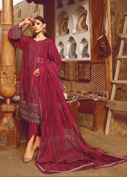 Voyage A Luxe By Maria B Embroidered Lawn Suits Unstitched 3 Piece MB23V 11B - Eid Collection Brand Mafia by Zonash