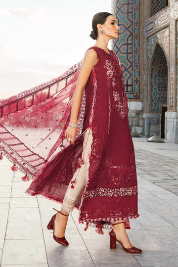 Voyage A Luxe By Maria B Embroidered Lawn Suits Unstitched 3 Piece MB23V 15B - Eid Collection Brand Mafia by Zonash