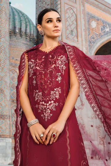 Voyage A Luxe By Maria B Embroidered Lawn Suits Unstitched 3 Piece MB23V 15B - Eid Collection Brand Mafia by Zonash