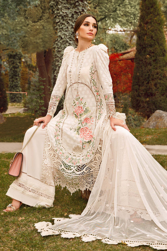 Voyage A Luxe By Maria B Embroidered Lawn Suits Unstitched 3 Piece MB23V 2A - Eid Collection Brand Mafia by Zonash